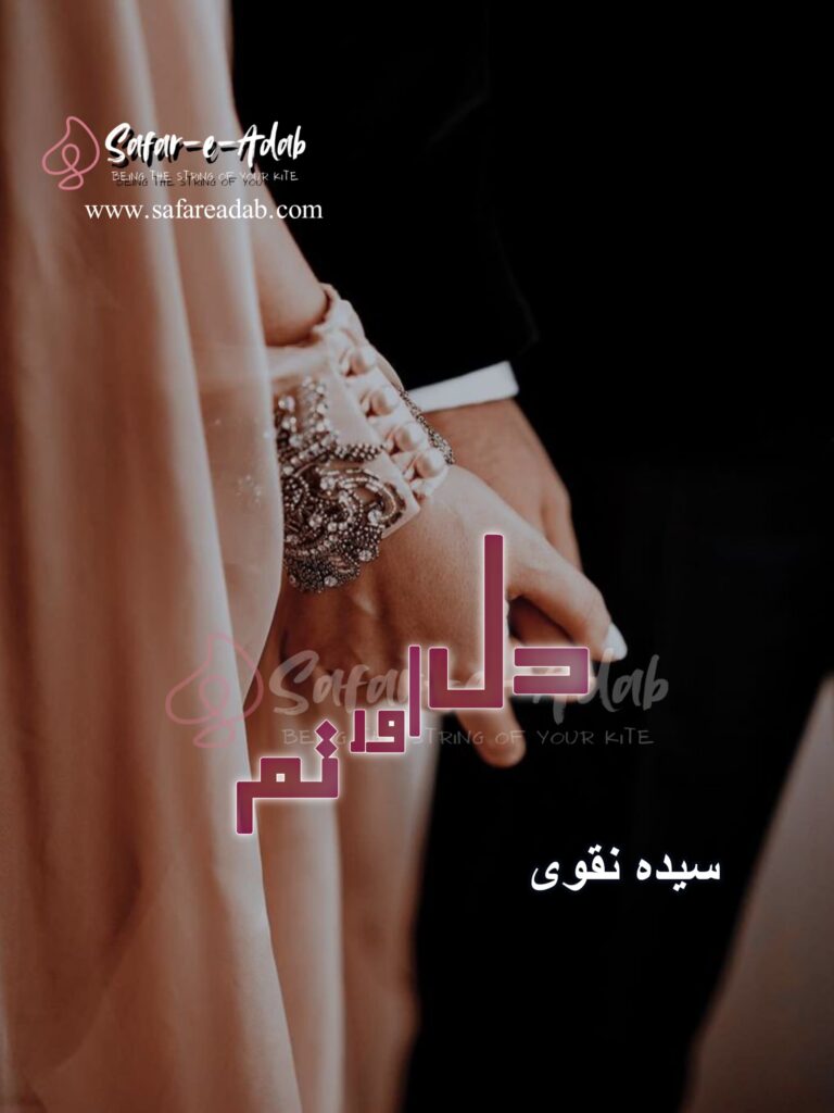 Dil Aur Tum written by Syedah Naqvi, featuring a Couple Holding Hands, available to read online for free on the website of Safar e adab publications.