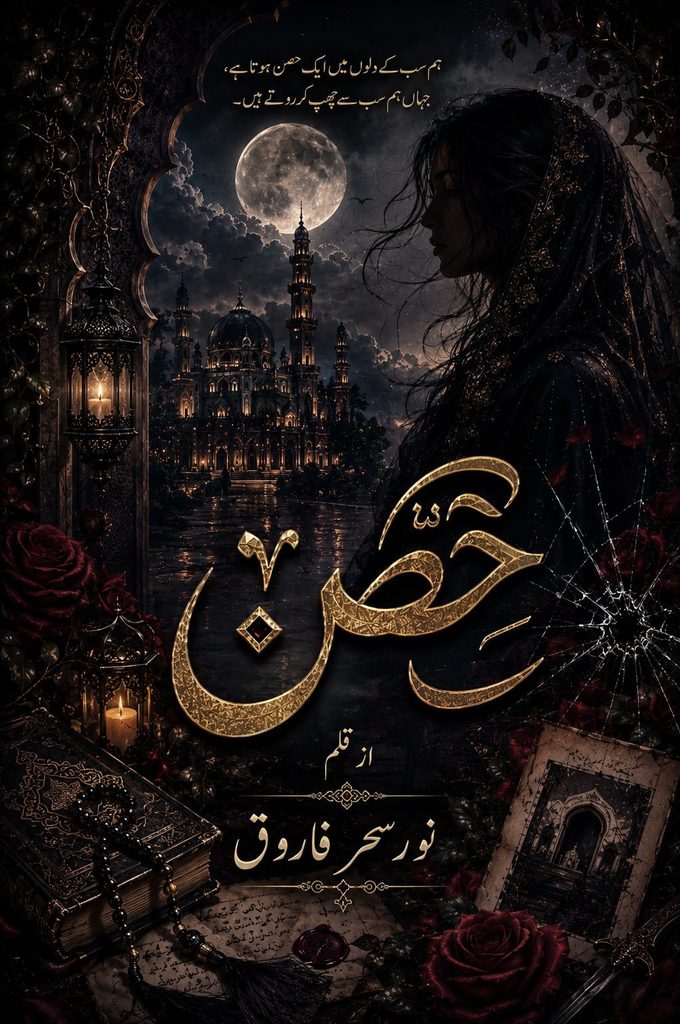 Cover page of Hisn, written by Noor Saher Farooq which is available to read online at no cost on Safar e Adab Publications’ website.